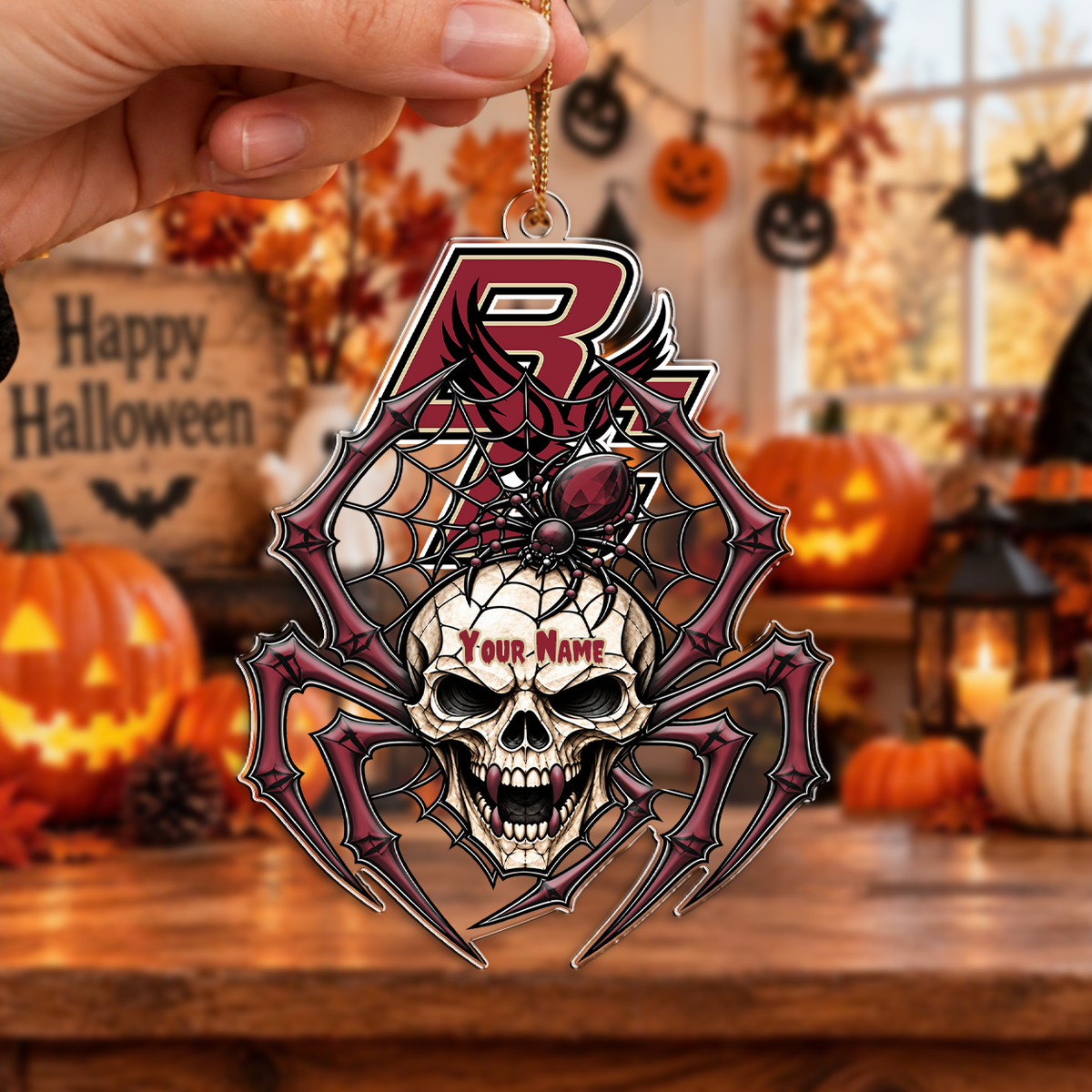 FAN FAVORITE - NEW CUSTOMIZED NCAA MFF03 BOE BOSTON COLLEGE EAGLES HALLOWEEN ACRYLIC ORNAMENT
