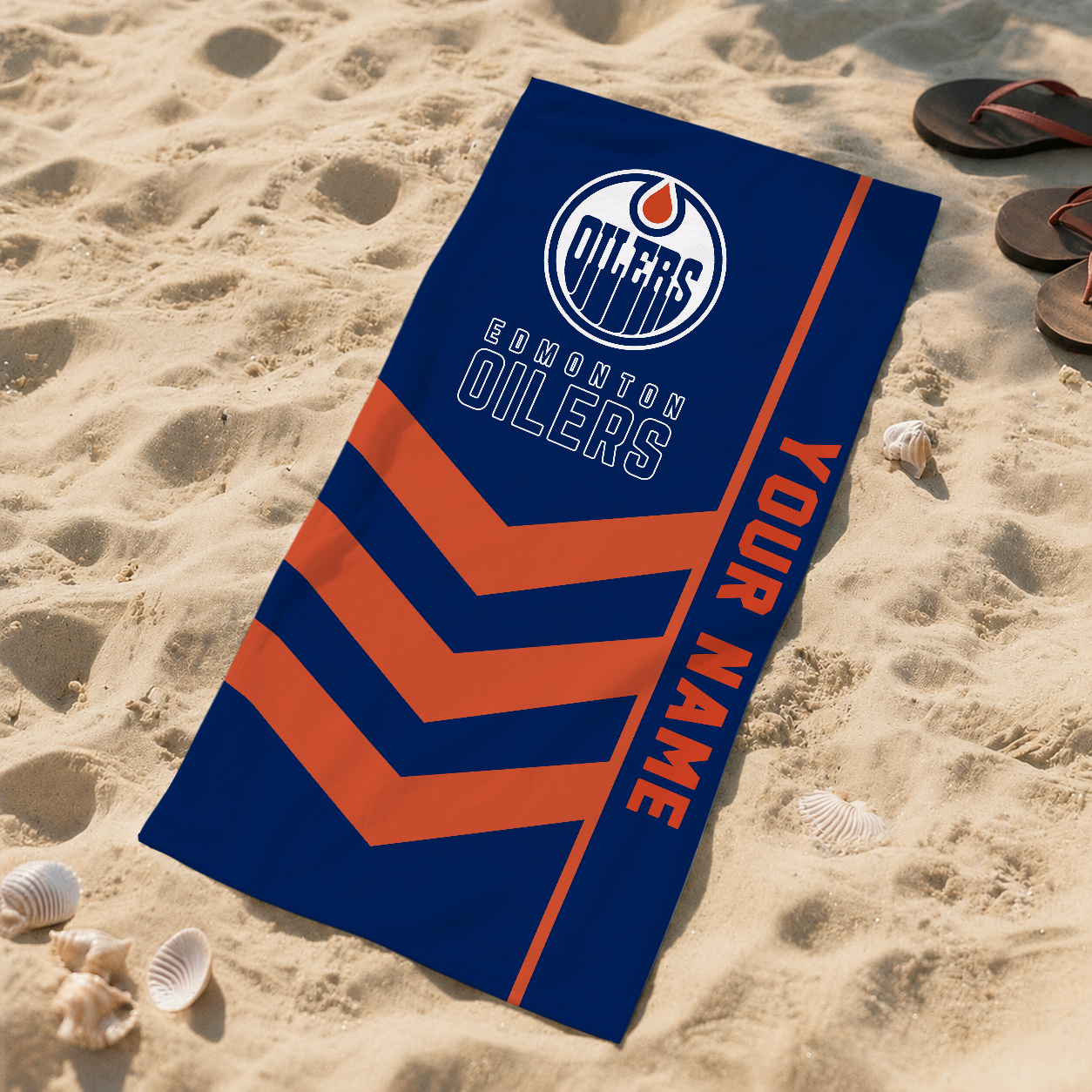VIRAL EDITION - NEW CUSTOMIZED NHL03 EMO EDMONTON OILERS BEACH TOWEL