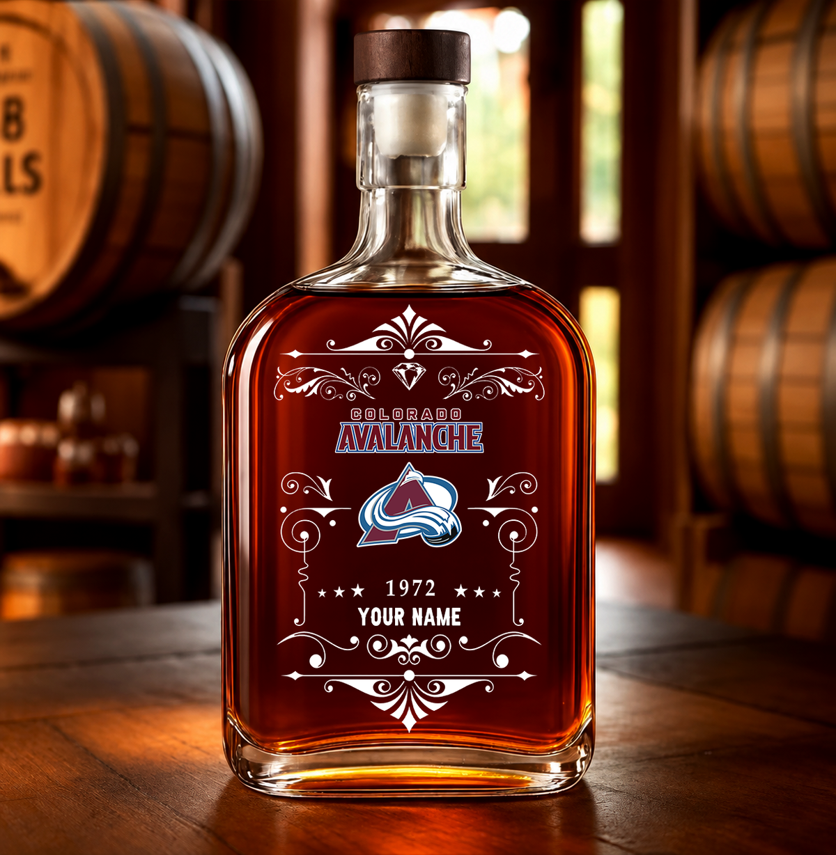 VIRAL EDITION - NEW CUSTOMIZED NHL05 CAL COLORADO AVALANCHE LUXURY WHISKEY BOTTLE 450ML
