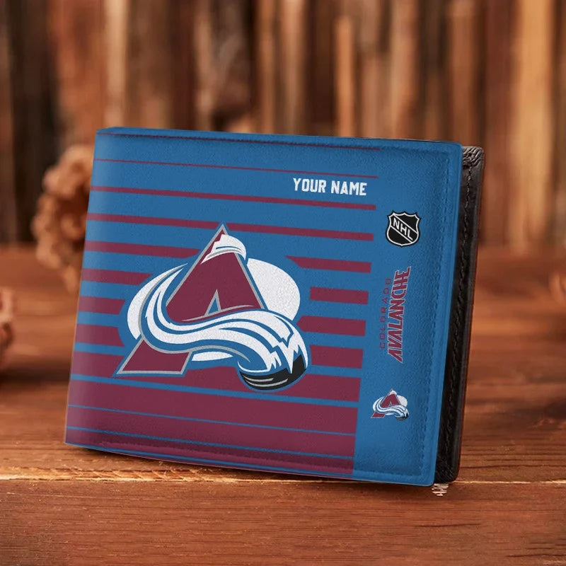 LIMITED EDITION - NEW CUSTOMIZED NHL05 CAL COLORADO AVALANCHE LEATHER WALLET
