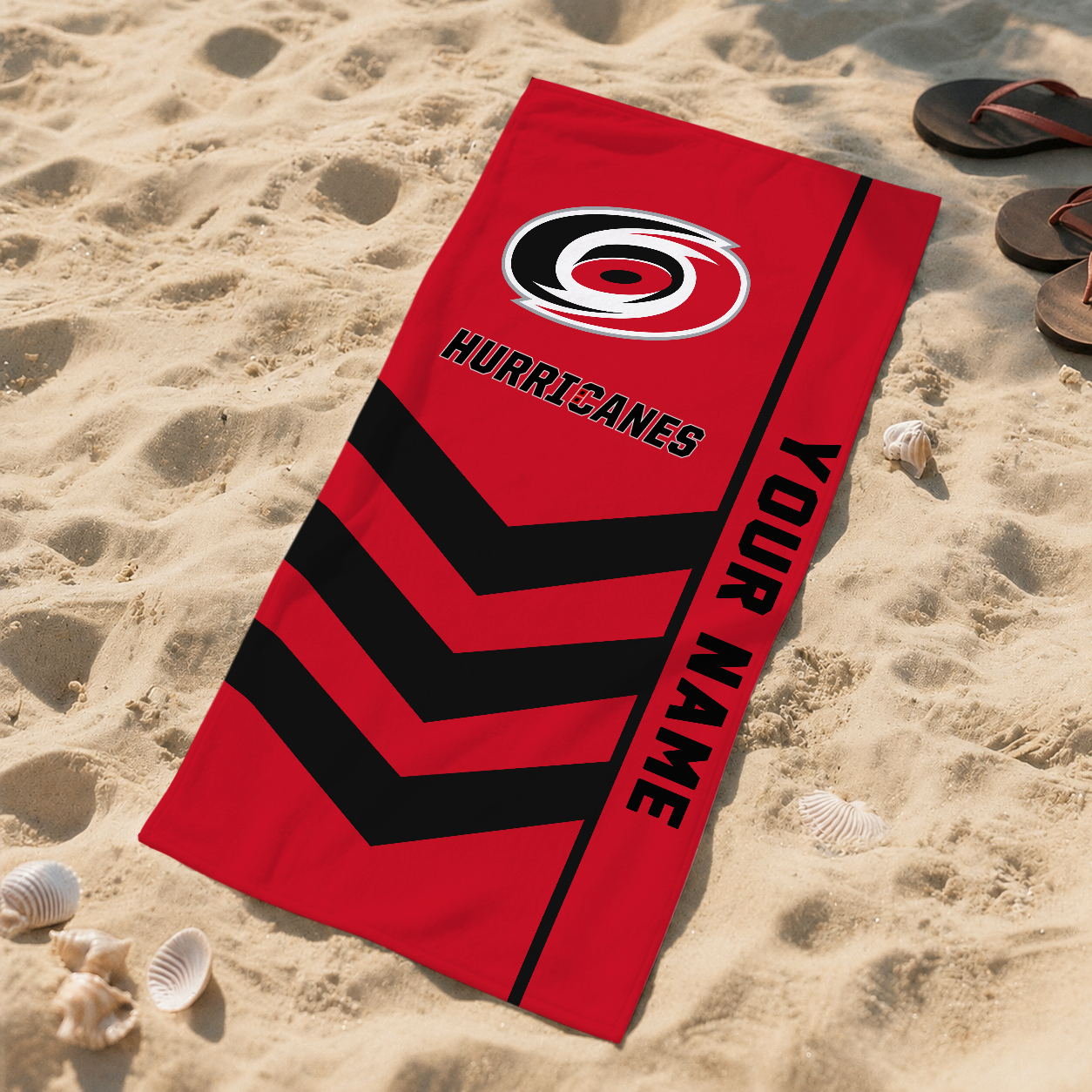 VIRAL EDITION - NEW CUSTOMIZED NHL07 CLH CAROLINA HURRICANES BEACH TOWEL