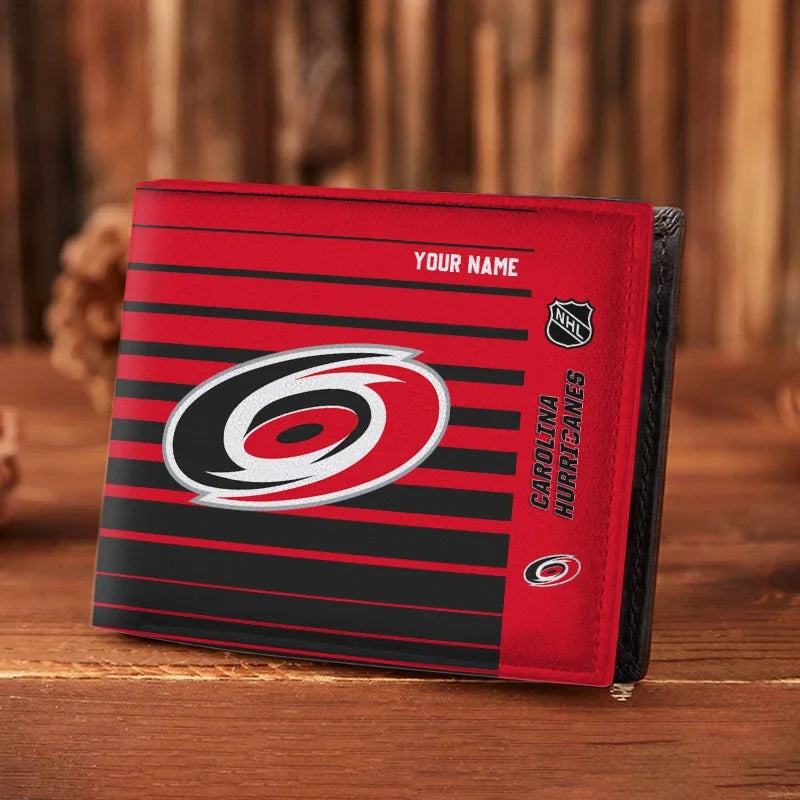 LIMITED EDITION - NEW CUSTOMIZED NHL07 CLH CAROLINA HURRICANES LEATHER WALLET