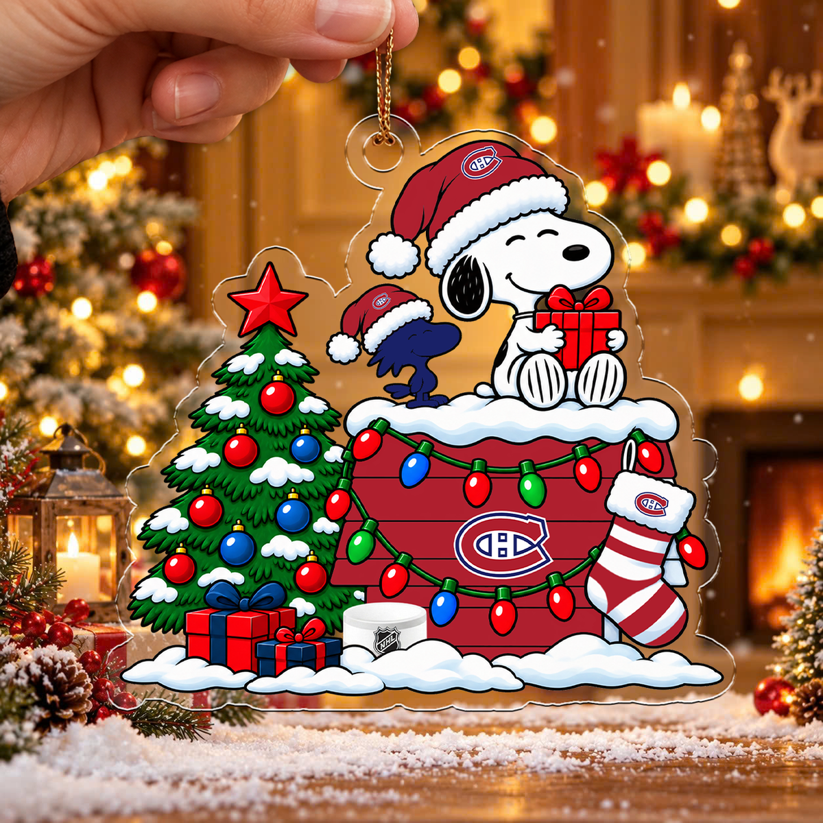 LIMITED DROP - NEW CUSTOMIZED NHL11 MCD MONTREAL CANADIENS CHRISTMAS ACRYLIC ORNAMENT