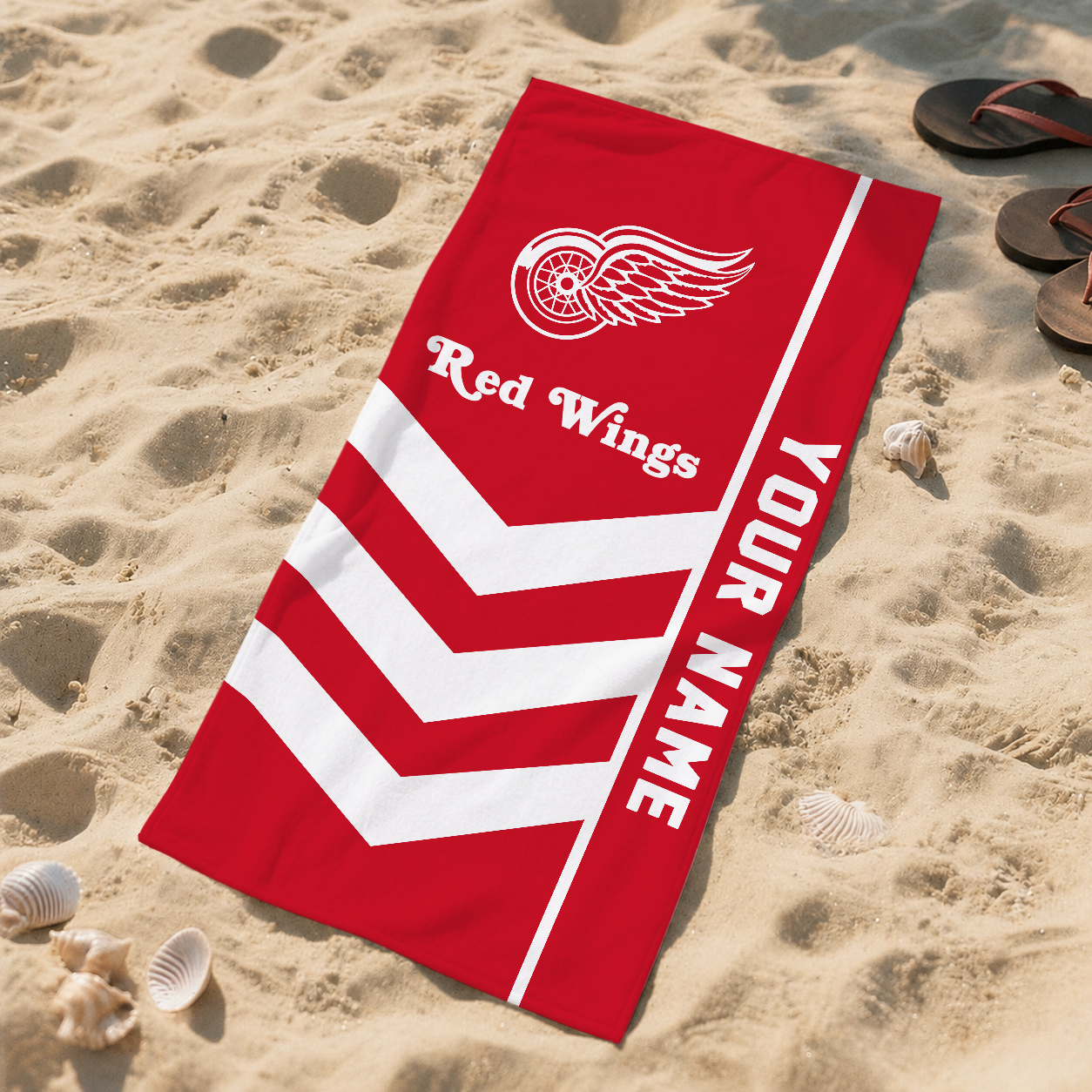 VIRAL EDITION - NEW CUSTOMIZED NHL22 DRW DETROIT RED WINGS BEACH TOWEL