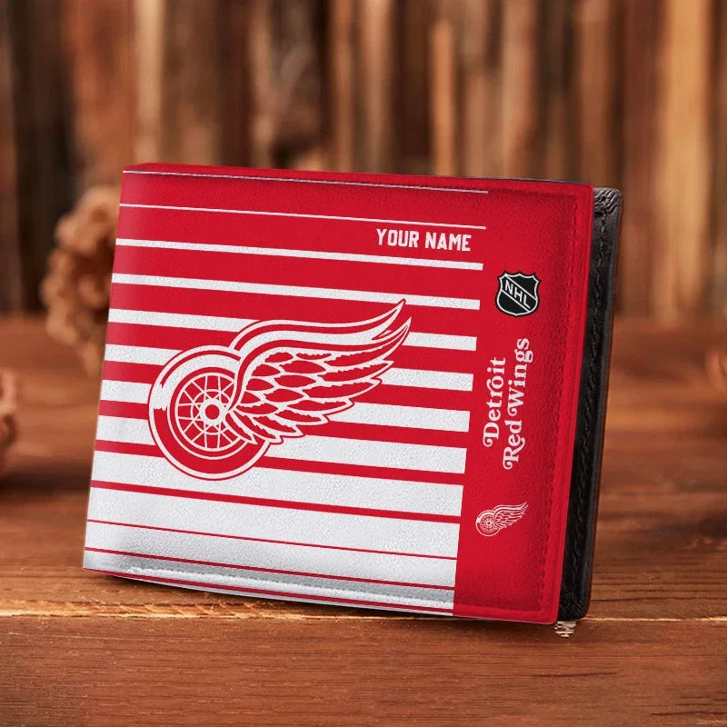 LIMITED EDITION - NEW CUSTOMIZED NHL22 DRW DETROIT RED WINGS LEATHER WALLET