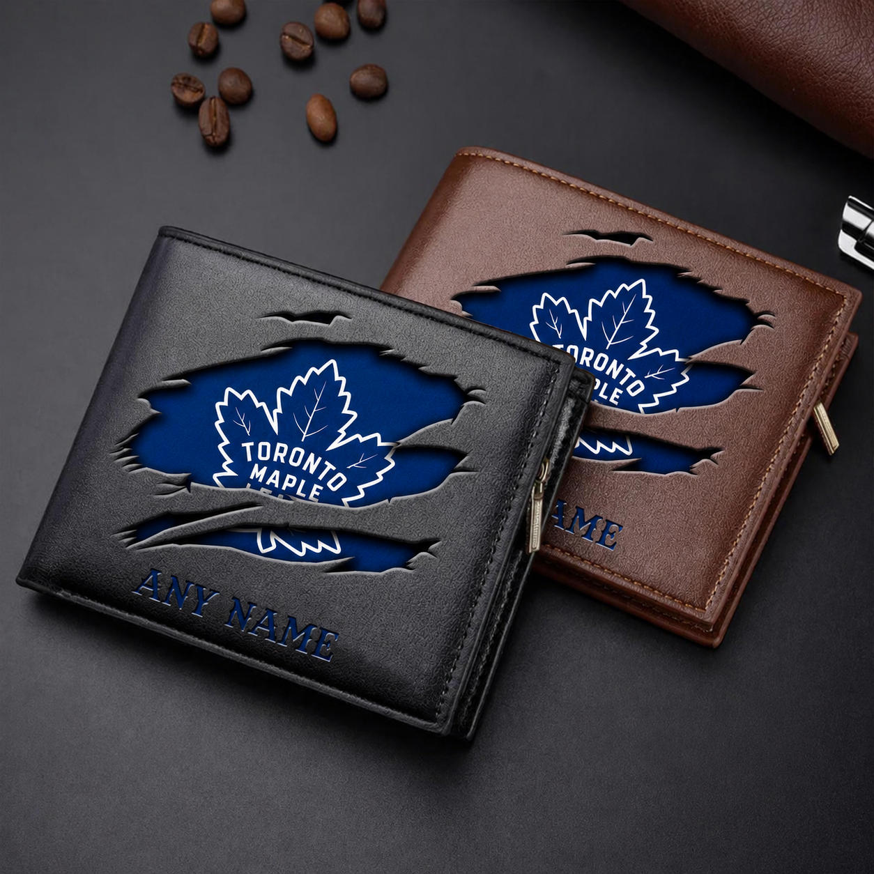 FINAL SALE - NEW CUSTOMIZED NHL23 TML TORONTO MAPLE LEAFS LEATHER WALLET