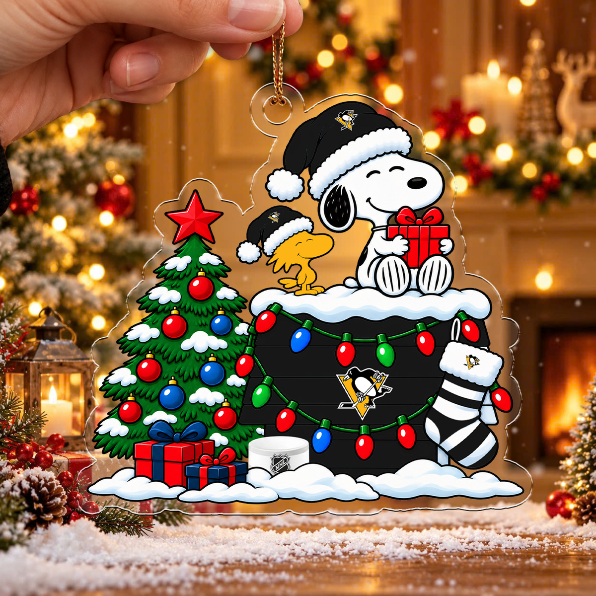 LIMITED DROP - NEW CUSTOMIZED NHL26 PBP PITTSBURGH PENGUINS CHRISTMAS ACRYLIC ORNAMENT