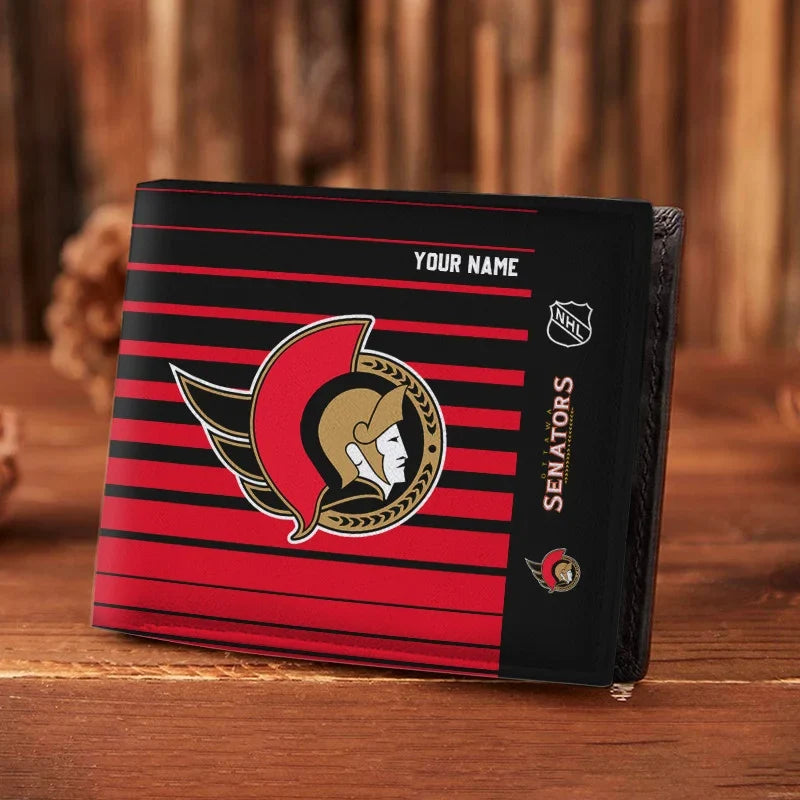 LIMITED EDITION - NEW CUSTOMIZED NHL29 OSN OTTAWA SENATORS LEATHER WALLET