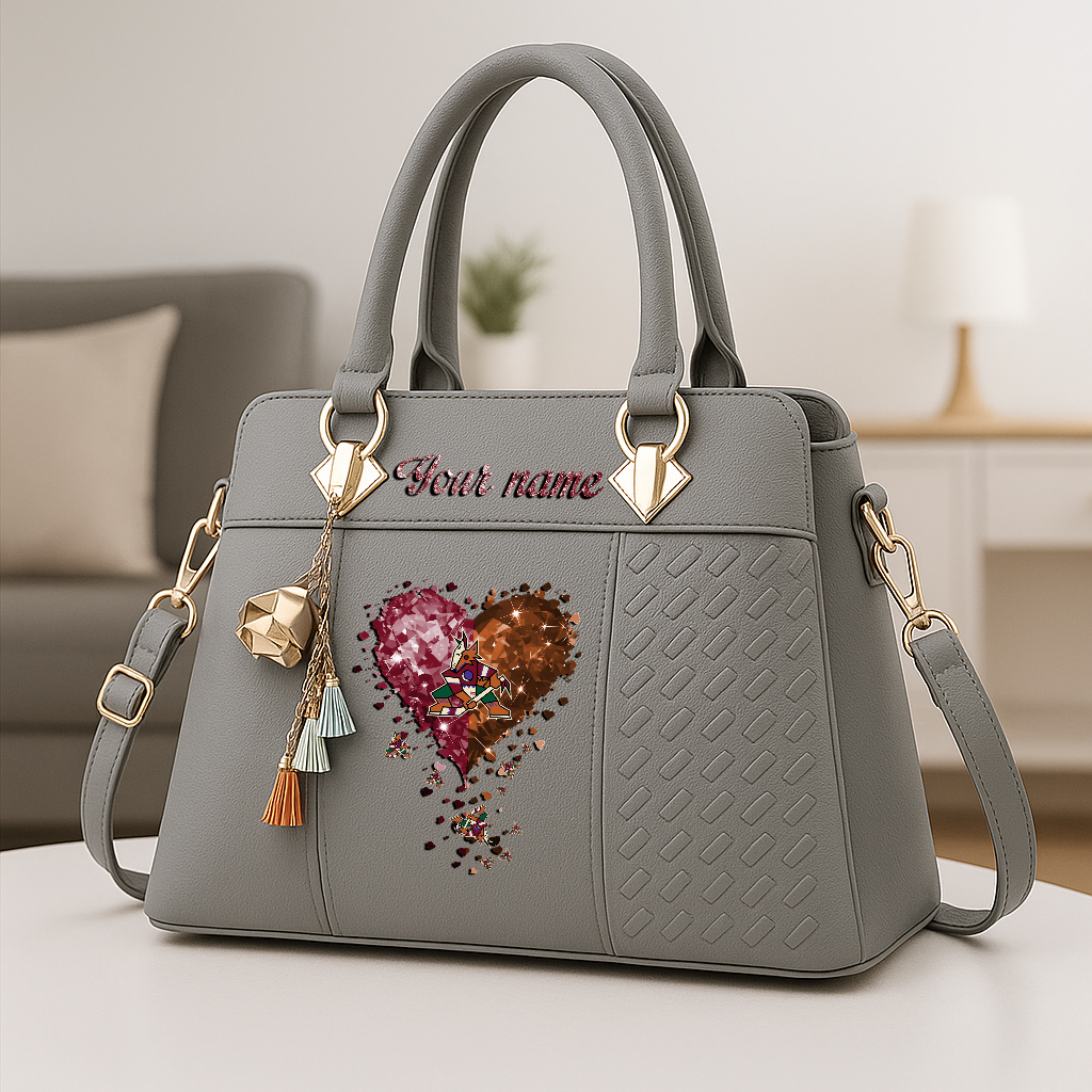 LIMITED EDITION - NEW CUSTOMIZED NHL30 AZC ARIZONA COYOTES ZIP HANDBAG MULTICOLOR