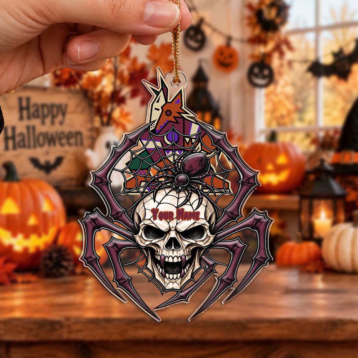 LIMITED EDITION - NEW CUSTOMIZED NHL30 AZC ARIZONA COYOTES HALLOWEEN ACRYLIC ORNAMENT