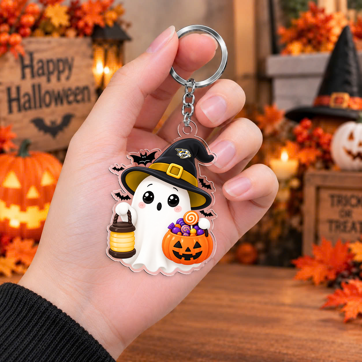 FINAL SALE - NEW CUSTOMIZED NHL31 NVP NASHVILLE PREDATORS ACRYLIC KEYCHAIN
