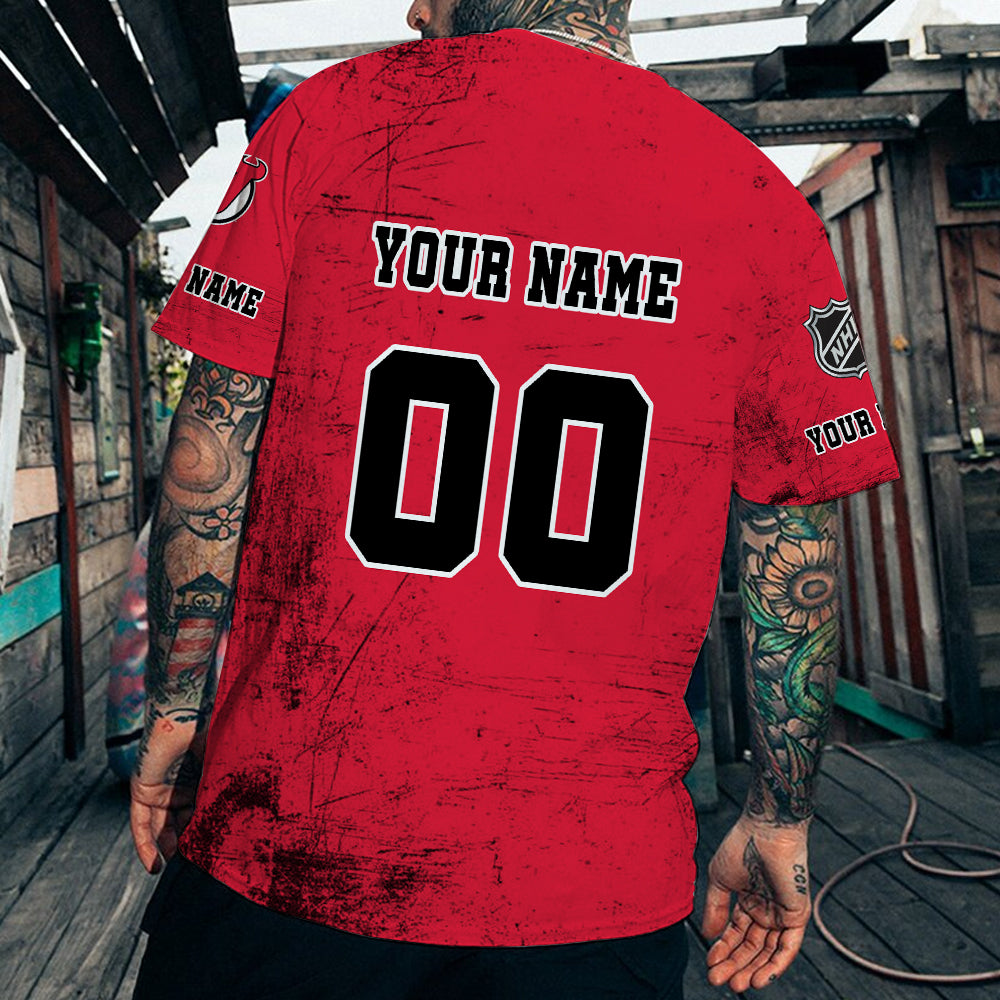 LIMITED EDITION - NEW CUSTOMIZED NHL06 NJD NEW JERSEY DEVILS T-SHIRT FOR FANS