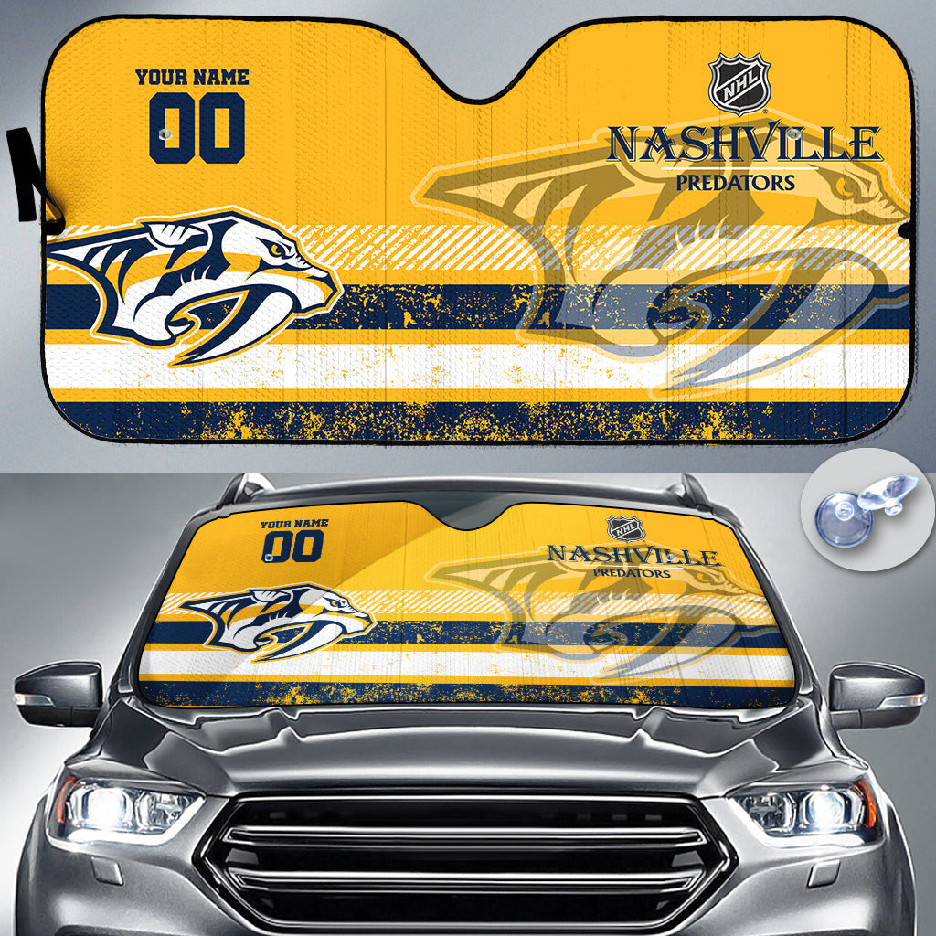 LIMITED EDITION - NEW CUSTOMIZED NHL31 NVP NASHVILLE PREDATORS AUTO WINDSHIELD SHADE