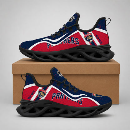 LIMITED EDITION - NEW CUSTOMIZED NHL01 FPT FLORIDA PANTHERS CLUNKY SNEAKERS