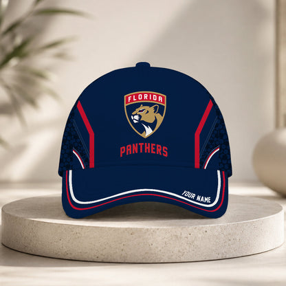 LIMITED EDITION - NEW CUSTOMIZED NHL01 FPT FLORIDA PANTHERS CLASSIC CAP