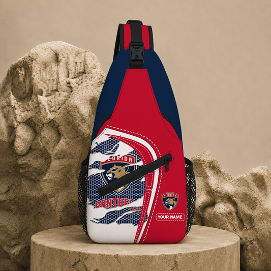 SPECIAL  EDITION - NEW CUSTOMIZED NHL01 FPT FLORIDA PANTHERS SLING BAG