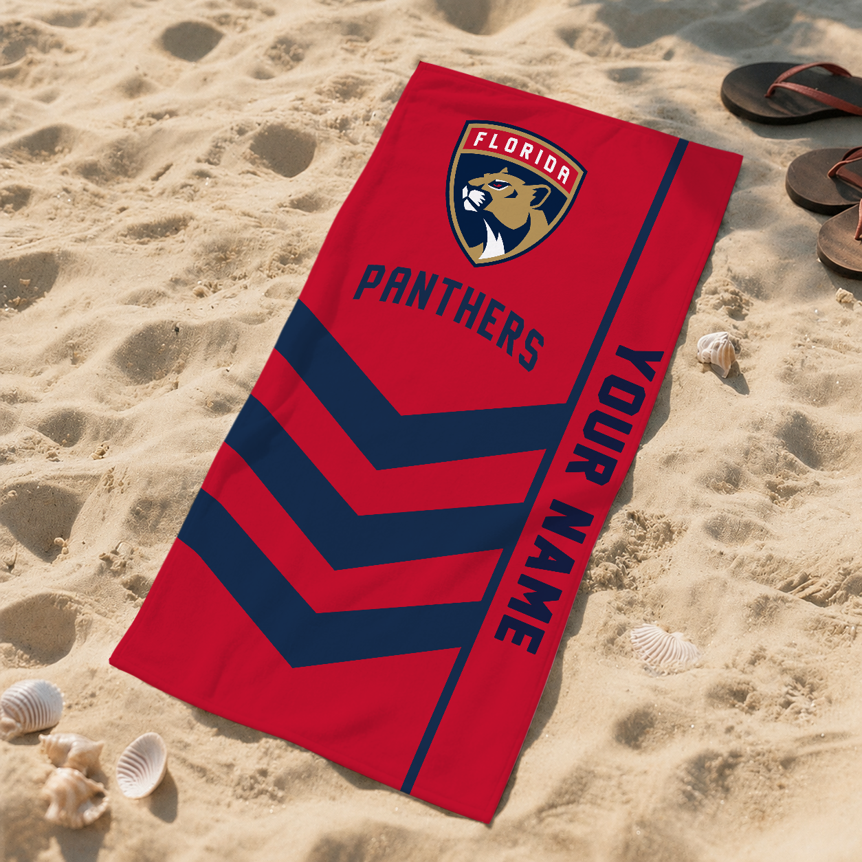 VIRAL EDITION - NEW CUSTOMIZED NHL01 FPT FLORIDA PANTHERS BEACH TOWEL