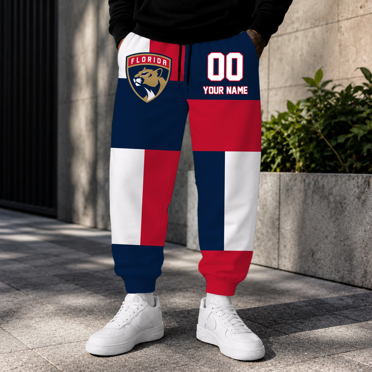 VIRAL EDITION - NEW CUSTOMIZED NHL01 FPT FLORIDA PANTHERS SWEATPANTS