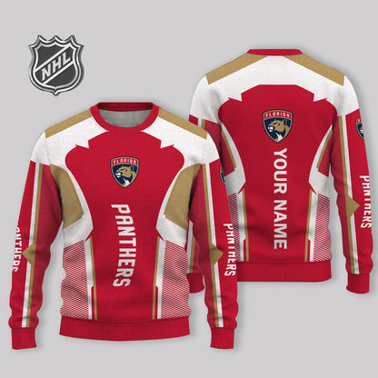 FINAL SALE - NEW CUSTOMIZED NHL01 FPT FLORIDA PANTHERS UGLY SWEATER