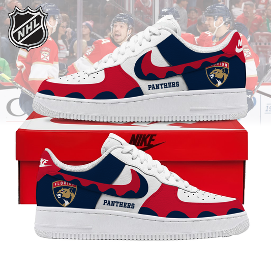 LIMITED EDITION - NEW CUSTOMIZED NHL01 FPT FLORIDA PANTHERS AF1 SHOES