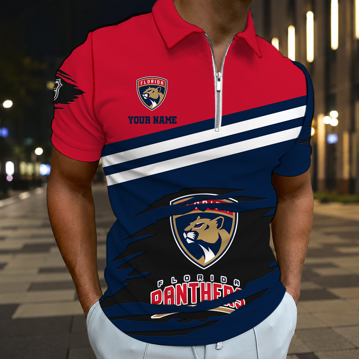 ELITE EDITION - NEW CUSTOMIZED NHL01 FPT FLORIDA PANTHERS T-SHIRT, POLO SHIRT, ZIP POLO SHIRT, SWEATSHIRT, HOODIE & ZIP HOODIE