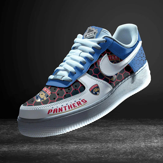 LIMITED EDITION - NEW CUSTOMIZED NHL01 FPT FLORIDA PANTHERS AF1 SHOES