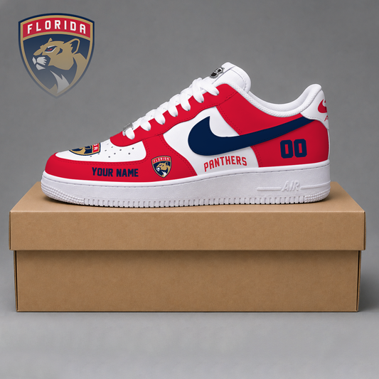 VIRAL EDITION - NEW CUSTOMIZED NHL01 FPT FLORIDA PANTHERS AF1 SHOES