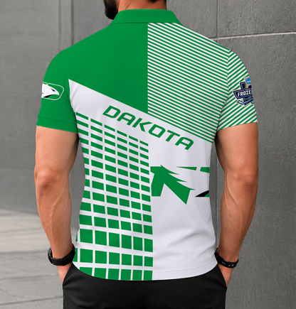 VIRAL EDITION - NEW CUSTOMIZED NCAA MFF01 NFH NORTH DAKOTA FIGHTING HAWKS POLO SHIRT