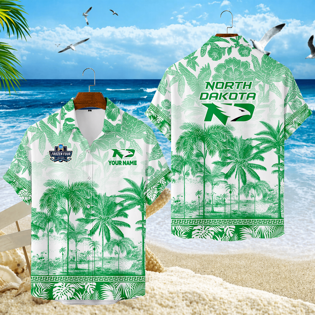 FINAL SALE - NEW CUSTOMIZED MFF01 NFH NORTH DAKOTA FIGHTING HAWKS UNISEX HAWAIIAN SHIRT