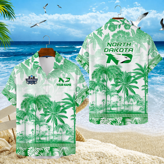 FINAL SALE - NEW CUSTOMIZED MFF01 NFH NORTH DAKOTA FIGHTING HAWKS UNISEX HAWAIIAN SHIRT