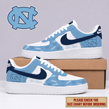 FINAL SALE - NEW CUSTOMIZED NCAA CFH01 NTH NORTH CAROLINA TAR HEELS AF1 SHOES