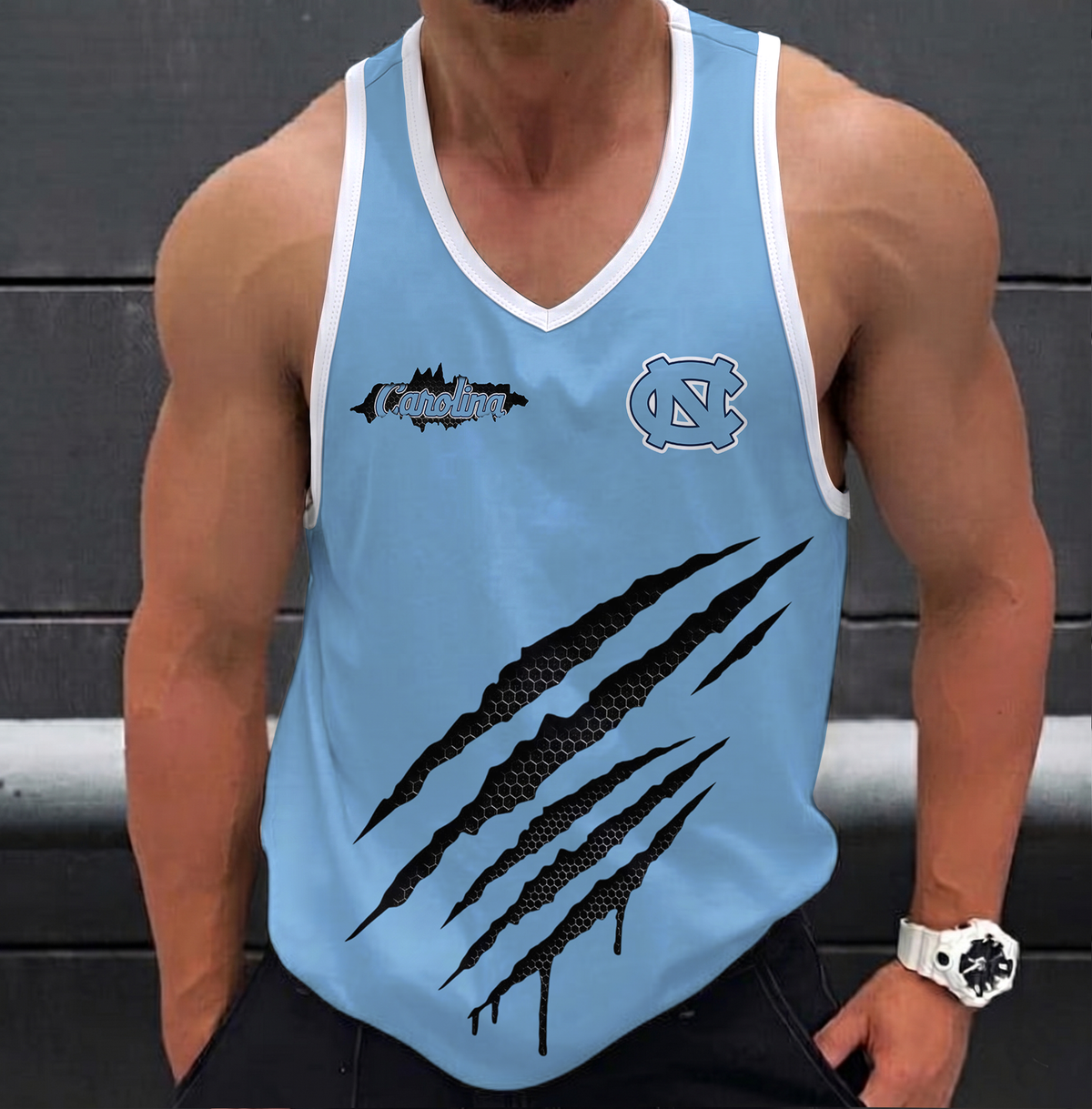 ELITE EDITION - NEW CUSTOMIZED NCAA CFH01 NTH NORTH CAROLINA TAR HEELS UNISEX TANK TOP