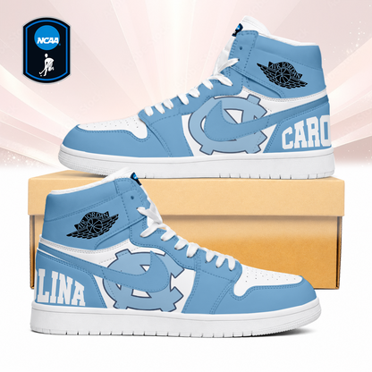 SPECIAL EDITION - NEW CUSTOMIZED NCAA CFH01 NTH NORTH CAROLINA TAR HEELS AIR JORDAN SNEAKERS