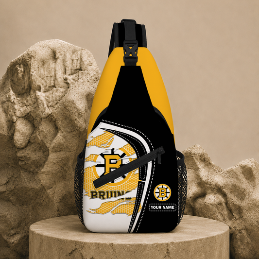 SPECIAL  EDITION - NEW CUSTOMIZED NHL02 BTB BOSTON BRUINS SLING BAG