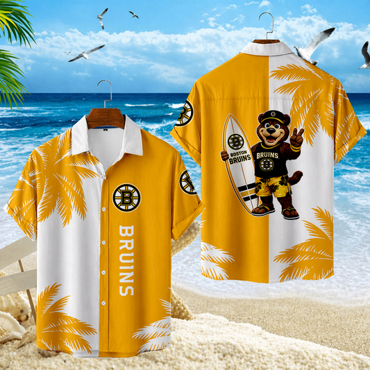 LIMITED EDITION - NEW CUSTOMIZED NHL02 BTB BOSTON BRUINS UNISEX HAWAIIAN SHIRT