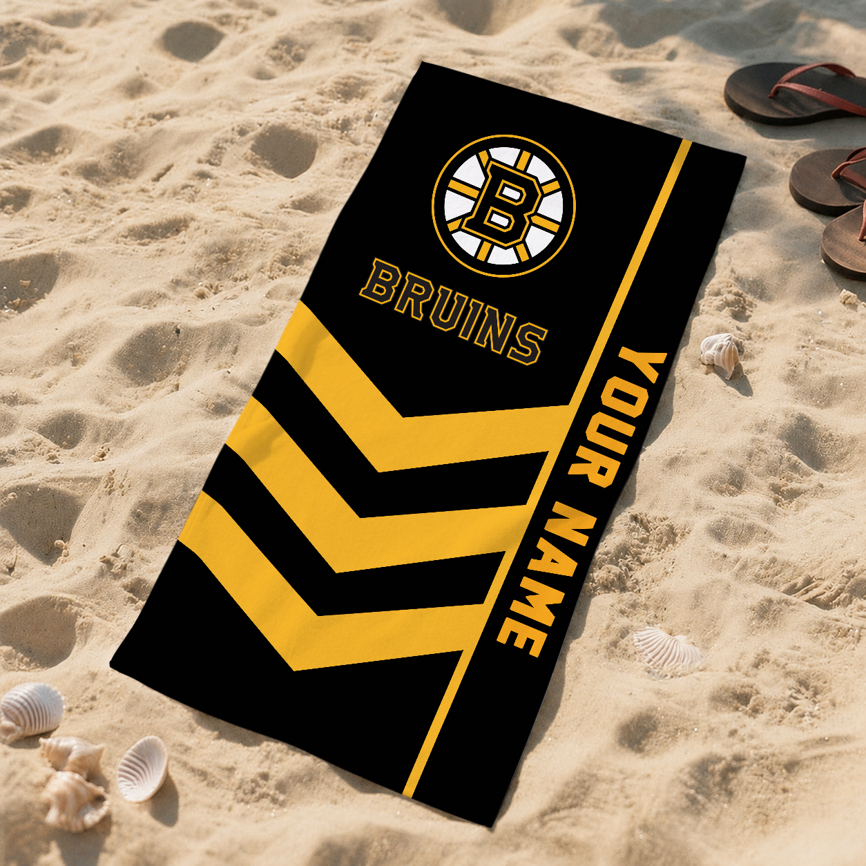 VIRAL EDITION - NEW CUSTOMIZED NHL02 BTB BOSTON BRUINS BEACH TOWEL