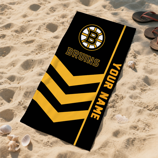 VIRAL EDITION - NEW CUSTOMIZED NHL02 BTB BOSTON BRUINS BEACH TOWEL