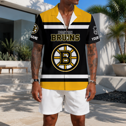 VIRAL EDITION - NEW CUSTOMIZED NHL02 BTB BOSTON BRUINS UNISEX HAWAIIAN SHIRT