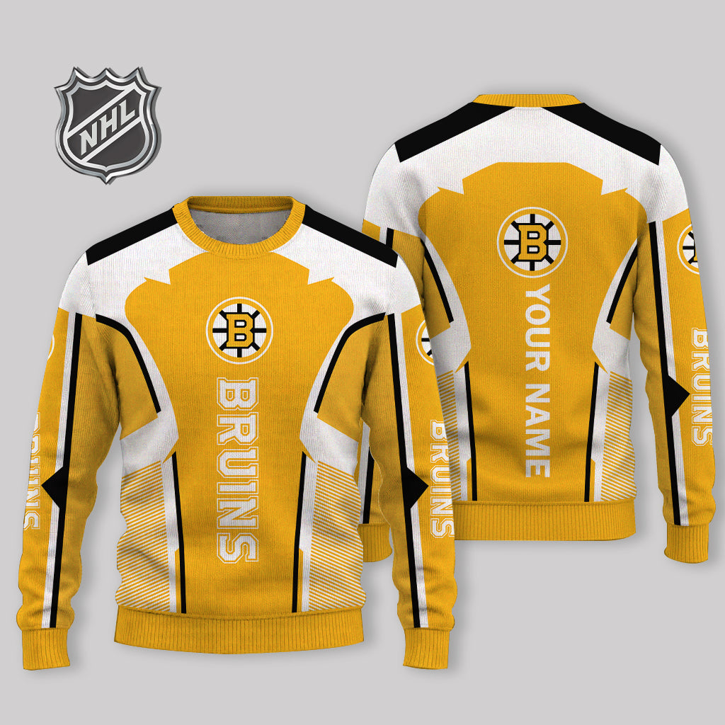 FINAL SALE - NEW CUSTOMIZED NHL02 BTB BOSTON BRUINS UGLY SWEATER