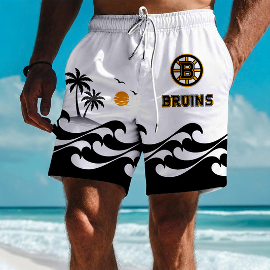 LIMITED EDITION - NEW CUSTOMIZED NHL02 BTB BOSTON BRUINS SHORT PANTS
