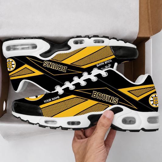 FLASH SALE - NEW CUSTOMIZED NHL02 BTB BOSTON BRUINS AIR MAX PLUS SNEAKERS