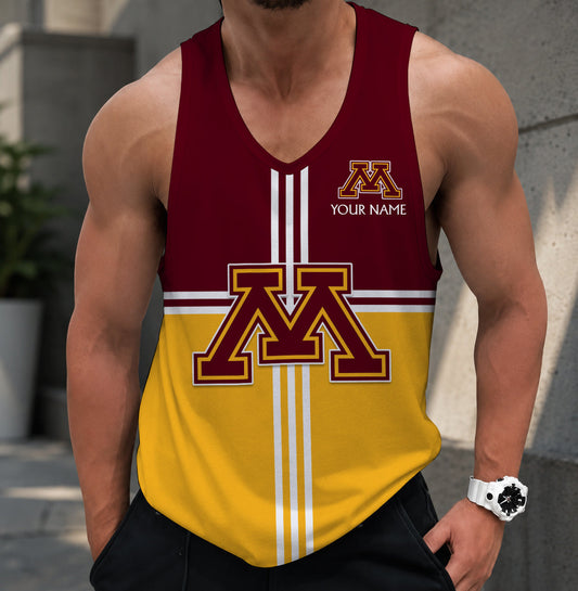 FLASH SALE - NEW CUSTOMIZED NCAA MFF02 MGG MINNESOTA GOLDEN GOPHERS UNISEX TANK TOP