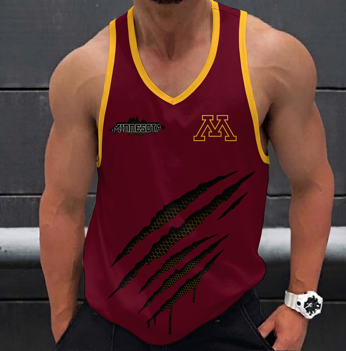 VIRAL EDITION - NEW CUSTOMIZED NCAA MFF02 MGG MINNESOTA GOLDEN GOPHERS UNISEX TANK TOP