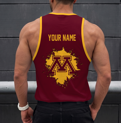 VIRAL EDITION - NEW CUSTOMIZED NCAA MFF02 MGG MINNESOTA GOLDEN GOPHERS UNISEX TANK TOP