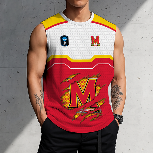 FLASH SALE - NEW CUSTOMIZED NCAA CFH02 MLT MARYLAND TERRAPINS MEN'S GYM SHIRT