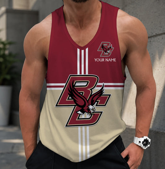 FLASH SALE - NEW CUSTOMIZED NCAA MFF03 BOE BOSTON COLLEGE EAGLES UNISEX TANK TOP