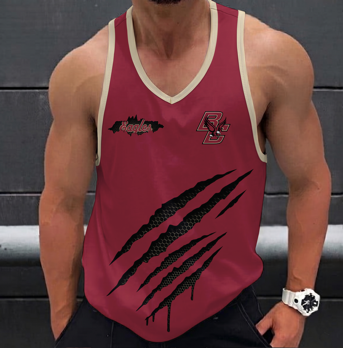 VIRAL EDITION - NEW CUSTOMIZED NCAA MFF03 BOE BOSTON COLLEGE EAGLES UNISEX TANK TOP
