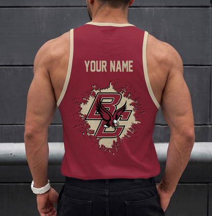 VIRAL EDITION - NEW CUSTOMIZED NCAA MFF03 BOE BOSTON COLLEGE EAGLES UNISEX TANK TOP