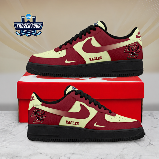 FINAL SALE - NEW CUSTOMIZED NCAA MFF03 BOE BOSTON COLLEGE EAGLES AF1 SHOES