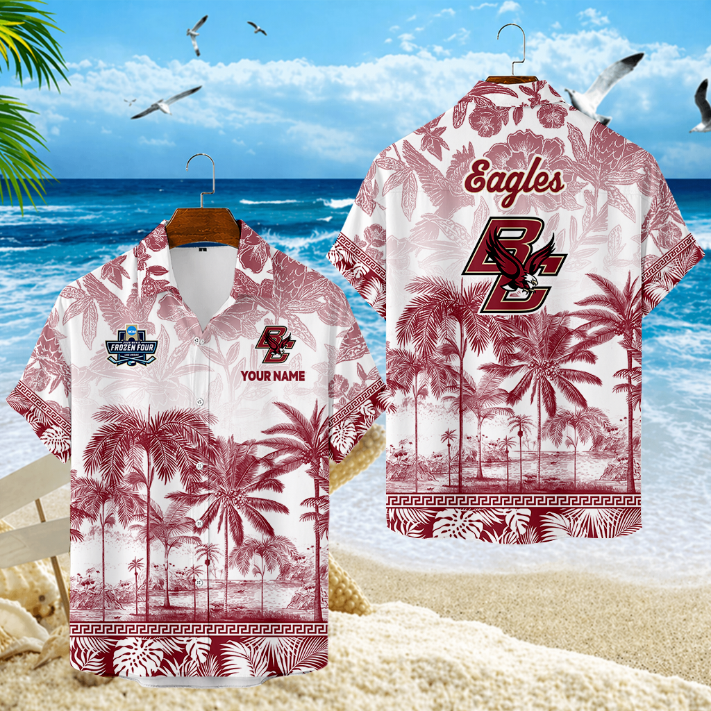 FINAL SALE - NEW CUSTOMIZED MFF03 BOE BOSTON COLLEGE EAGLES UNISEX HAWAIIAN SHIRT